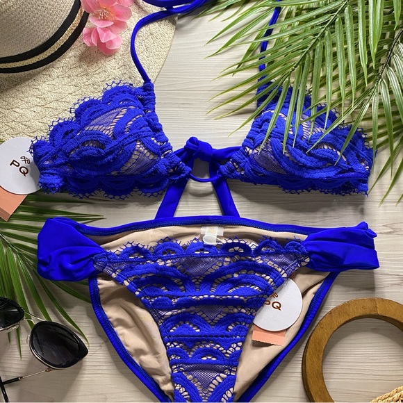 PQ Lace Halter Bikini Set in Waverly - Picture 13 of 16